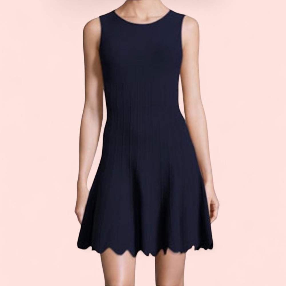 Alice + Olivia Shanna Pleat Fit & Flare Dress